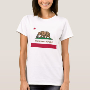 T-shirt Version de chou frisé de drapeau de la Californie