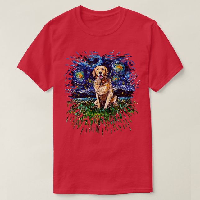 T-shirt Version Golden Retriever Night