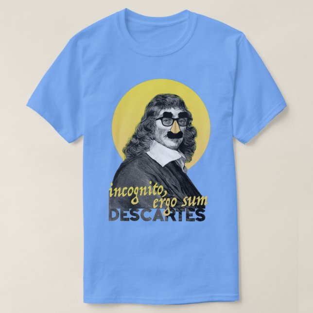 T-shirt Version Incognito Ergo Sum Descartes (Design devant)