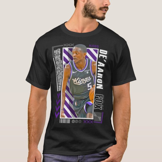 T-shirt Version papier de De'Aaron Fox (Devant)