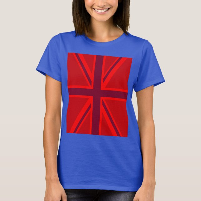 T-shirt Version rouge Décor Union Jack britannique (Devant)