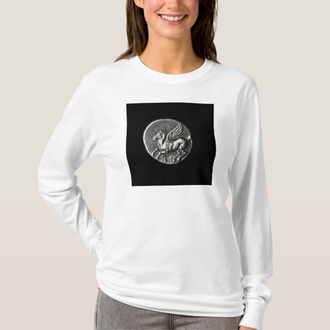 T-shirt Verso de pièce de monnaie dépeignant Pegasus (Devant)