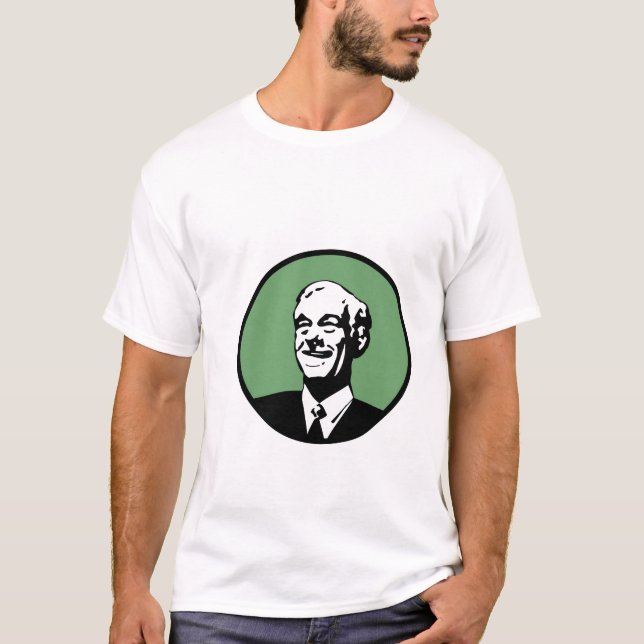T-shirt Vert 2 de cercle de Ron Paul (Devant)