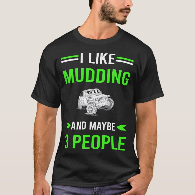 T-shirt Vert 3 Personnes Boue Boue Bogue (Devant)