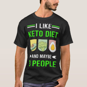 T-shirt Vert 3 personnes Keto Diète Ketogénique Ketone Ket