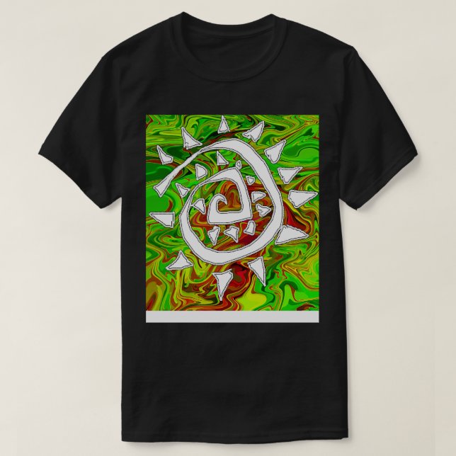 T-shirt vert abstrait (Design devant)