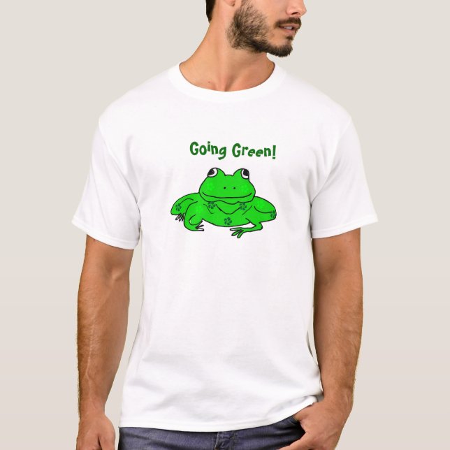 T-shirt Vert allant ! Chemise de grenouille (Devant)