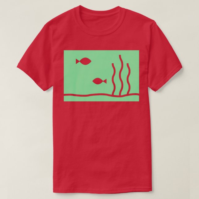 T-shirt Vert aquarium simple (Design devant)