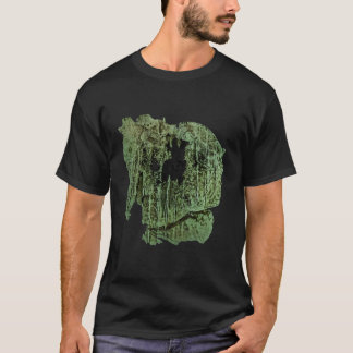 T-shirt Vert autour des branchies Poisson Conser de pollut