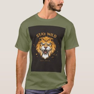 T-shirt vert avec manches courtes et typographie S