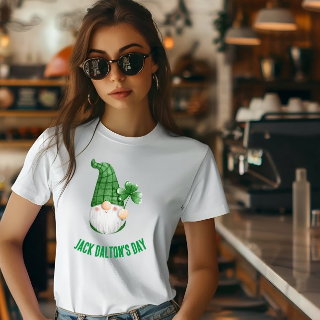 T-shirt Vert blanc Illustration moderne Jack Dalton's Day (Créateur téléchargé)