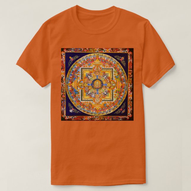 T-shirt Vert bouddhiste Tara Mandala (Design devant)