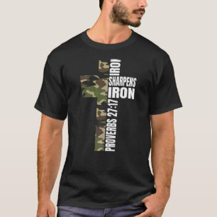 T-shirt Vert Camo Fer Sharpens Fer Christian Verse Fami
