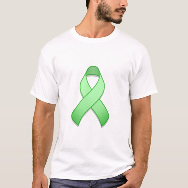 T-shirt vert clair de ruban de conscience (Devant)