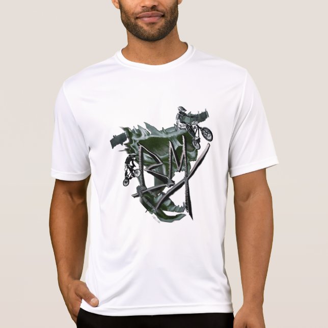 T-shirt Vert de BMX (Devant)