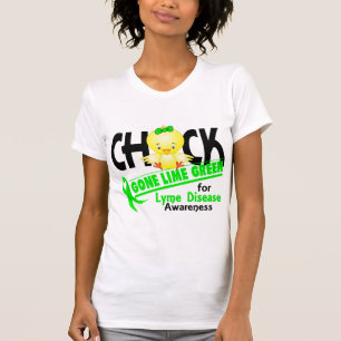 T-shirt Vert de chaux allé par poussin de la maladie de