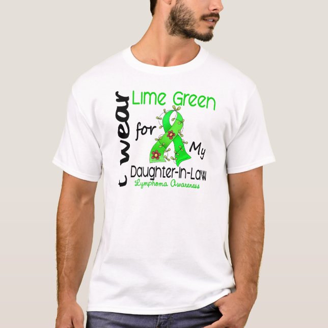 T-shirt Vert de chaux d'usage du lymphome I pour ma (Devant)