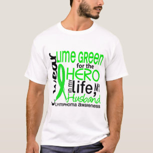 T-shirt Vert de chaux pour le lymphome de mari du héros 2