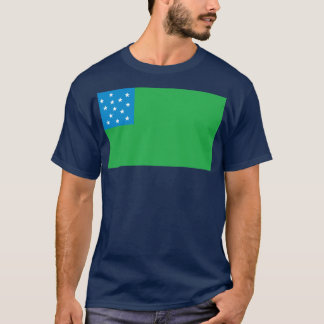 T-shirt vert de drapeau de garçons de montagne