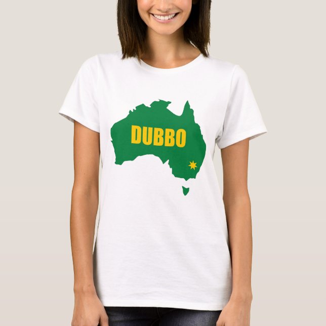 T-shirt Vert de Dubbo et carte d'or (Devant)