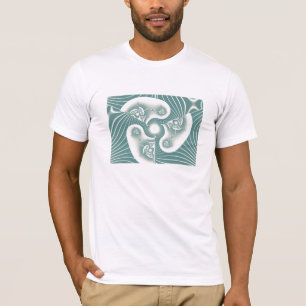 T-shirt vert de fractales