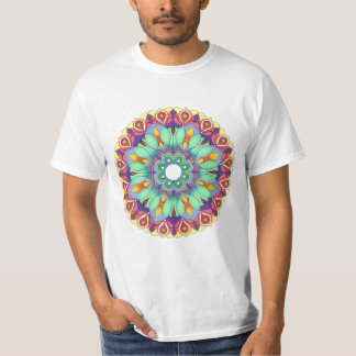 T-shirt Vert de mandala