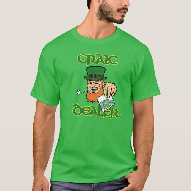T-shirt Vert de marchand de Craic (Devant)