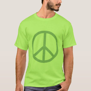 T-shirt vert de symbole de paix
