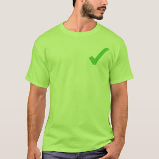 T-shirt vert de trait de repère