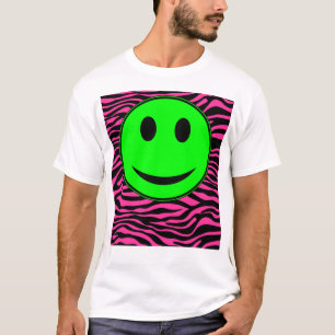 T-SHIRT VERT DE ZÈBRE DE ROSES INDIEN