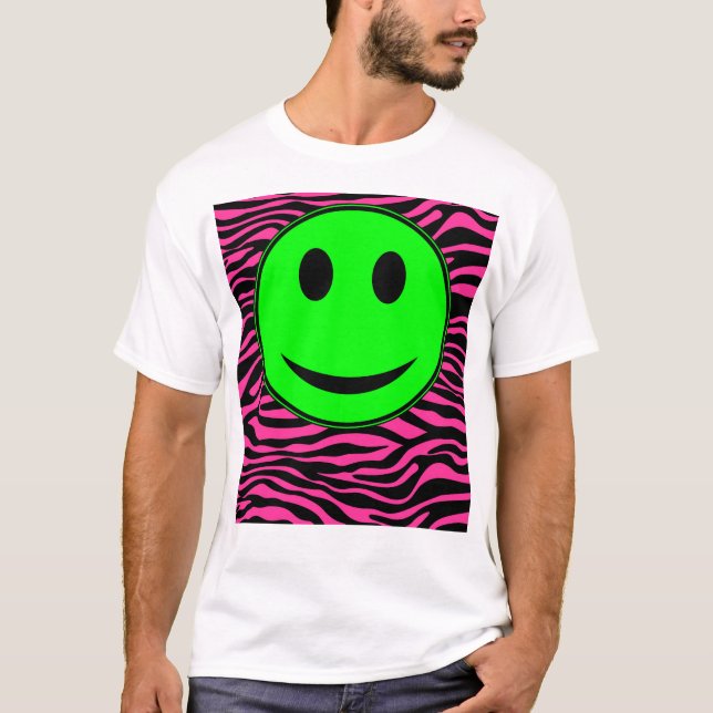 T-SHIRT VERT DE ZÈBRE DE ROSES INDIEN (Devant)