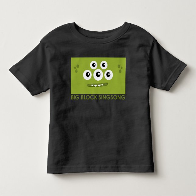 T-shirt vert d'enfant en bas âge de Dah de pièce (Devant)