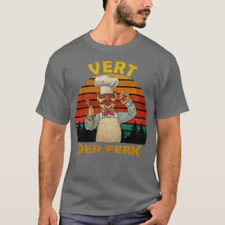 T-shirt Vert Der Ferk le chef suédois Retro Vintage TShir