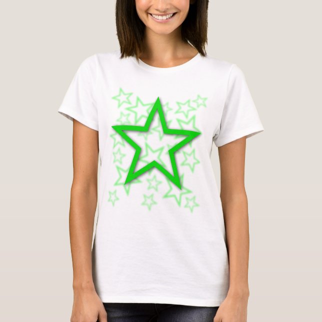 T-shirt vert d'étoile (Devant)