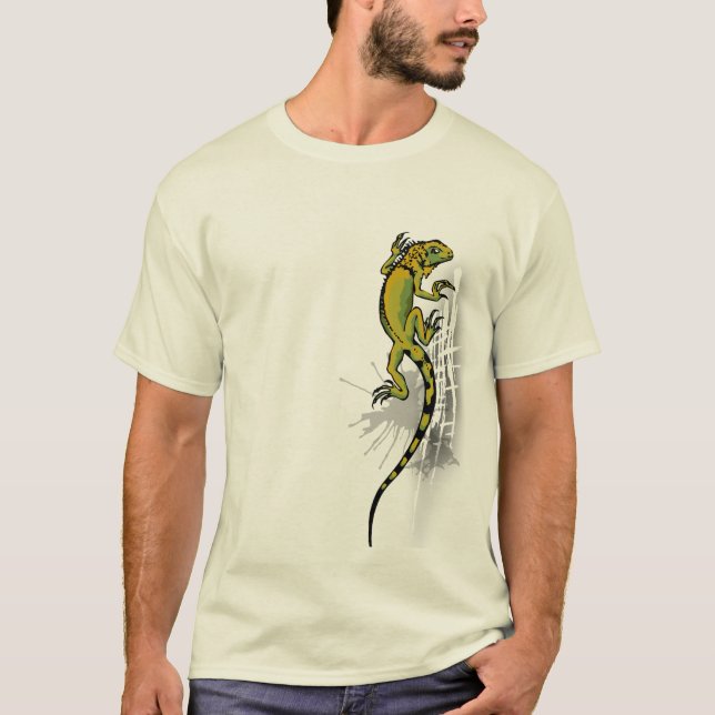 T-shirt vert d'iguane (Devant)