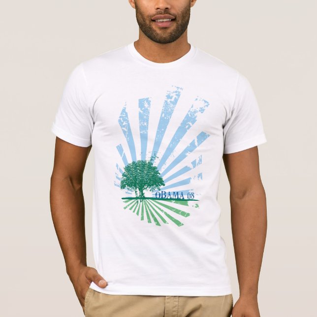 T-shirt Vert d'Obama (Devant)