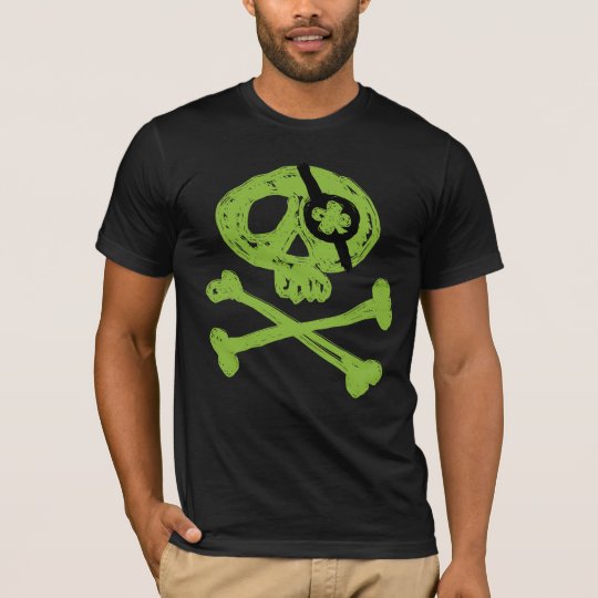 T-shirt vert drôle de pirate