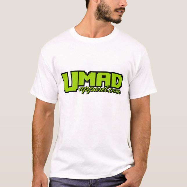 T-shirt vert d'umad sur le blanc (Devant)