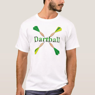 T-shirt Vert et dards de Dartball d'or