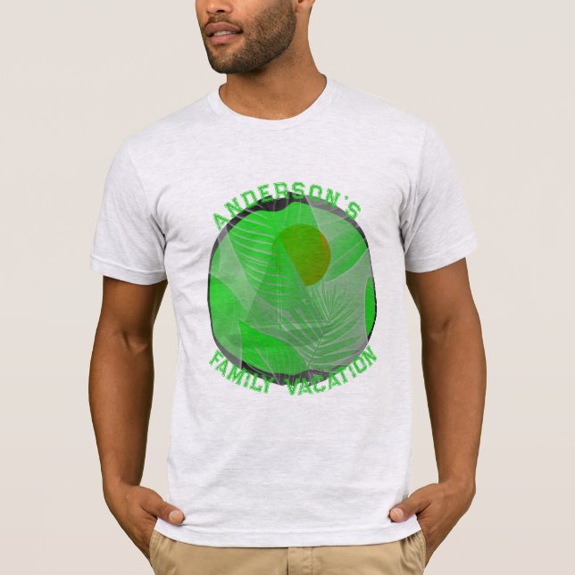 T-shirt vert famille (Devant)