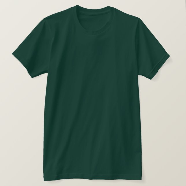 T-shirt Vert foncé uni vierge rien sur le devant unisexe (Design devant)