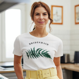 T-shirt Vert frais Aquarelle Mariage Bridesmaid