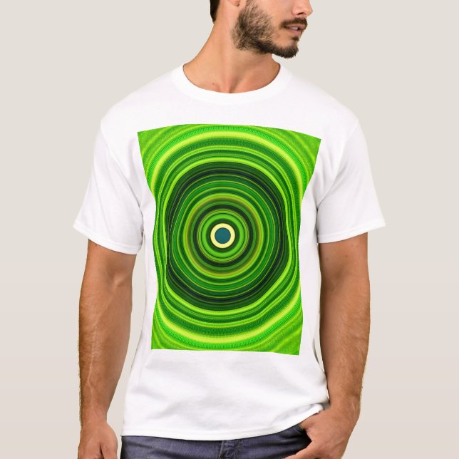 T-shirt Vert géométrique Mandala-25436 (Devant)