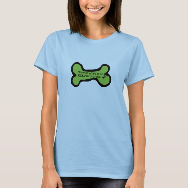 T-shirt Vert idiot de chien (Devant)