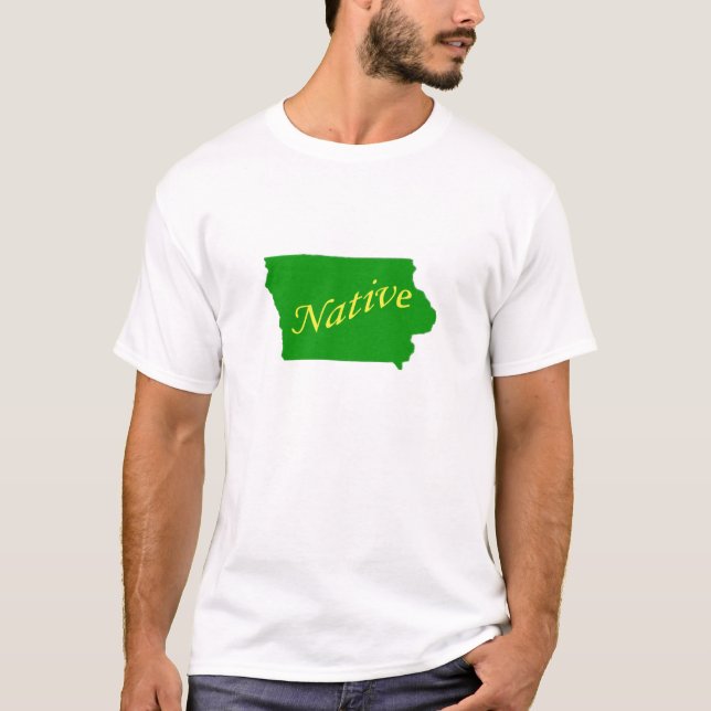 T-shirt Vert indigène de l'Iowa (Devant)