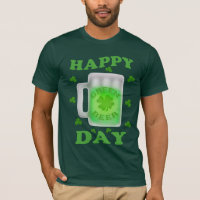 T-shirt vert irlandais chaud de bière du jour de