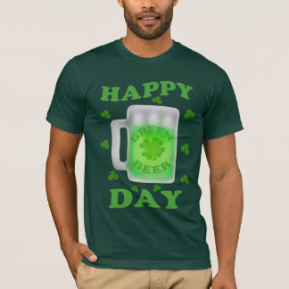 T-shirt vert irlandais chaud de bière du jour de