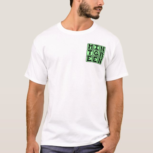 T-shirt Vert Menthe, Couleur (Devant)