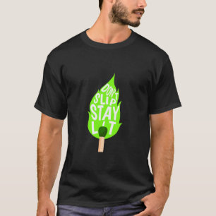 T-shirt Vert Ne Glisse Pas Reste Allumé Vert Graphique