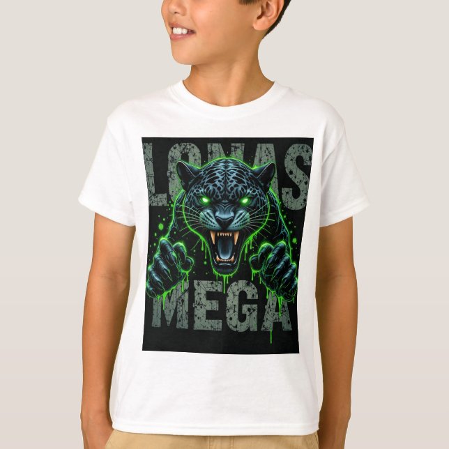 T-shirt vert néon pour enfant (Devant)
